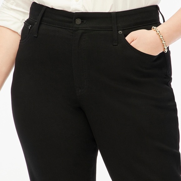 J. Crew Petite curvy essential straight black jean in all-day stretch Size 33P - Picture 5 of 7